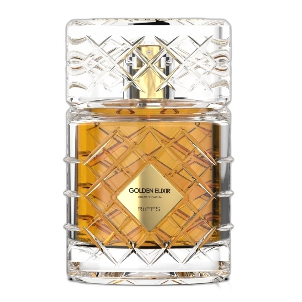 Frasco do perfume Golden Elixir
