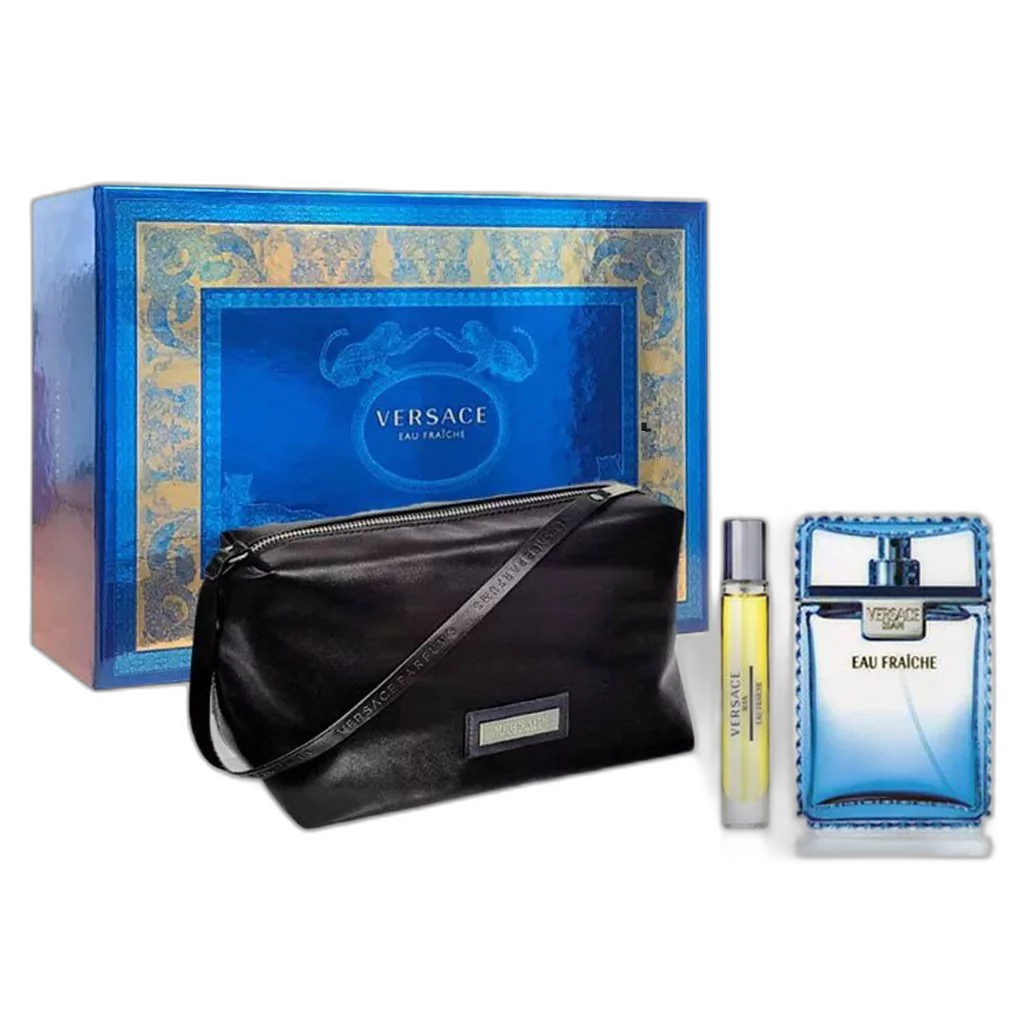 Frasco do perfume Kit Versace Man Eau Fraiche