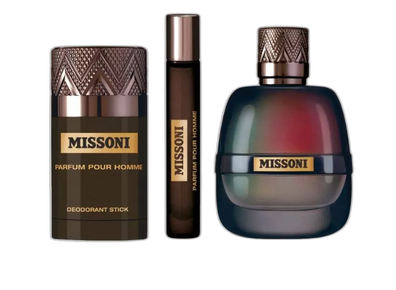 Frasco do perfume Kit Parfum Pour Homme (Desodorante 75ml + Caneta EDP 10ml + EDP 100ml)