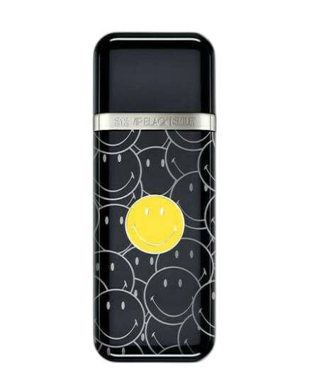 Frasco do perfume 212 VIP Black Smiley