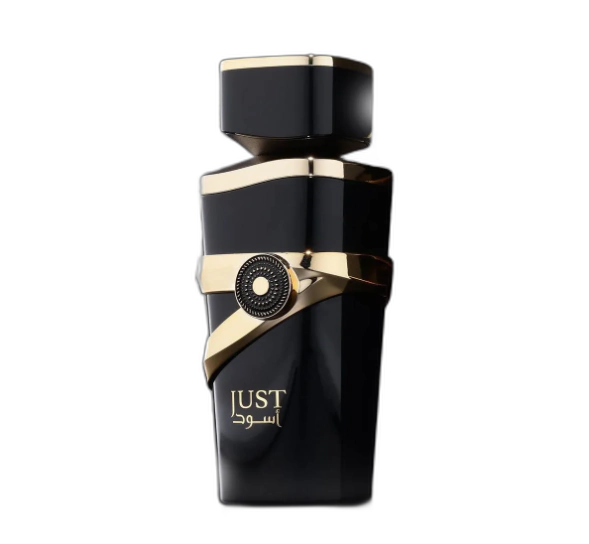 Frasco do perfume Just Aswad (Preto)