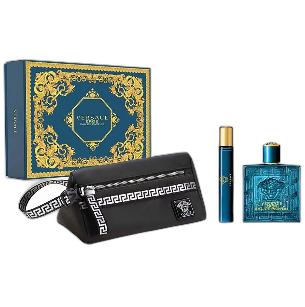 Frasco do perfume Kit Versace Eros Eau de Parfum