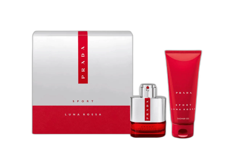 Frasco do perfume Kit Luna Rossa Sport