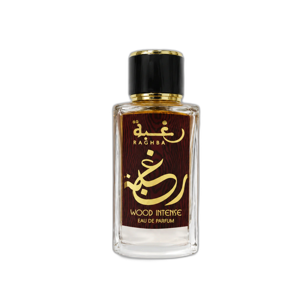 Frasco do perfume Raghba Wood Intense