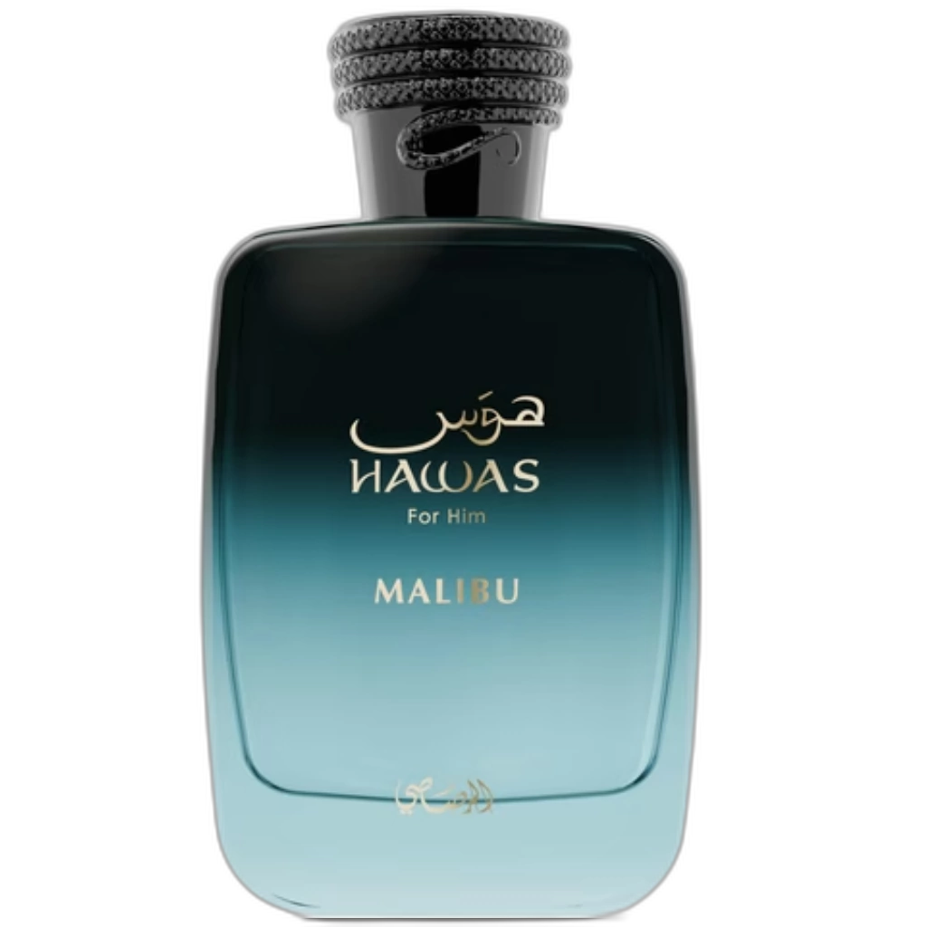 Frasco do perfume Hawas Malibu