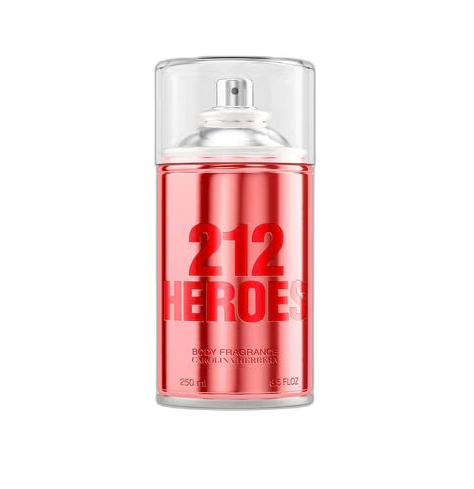 Frasco do perfume 212 Heroes for Her Body Spray
