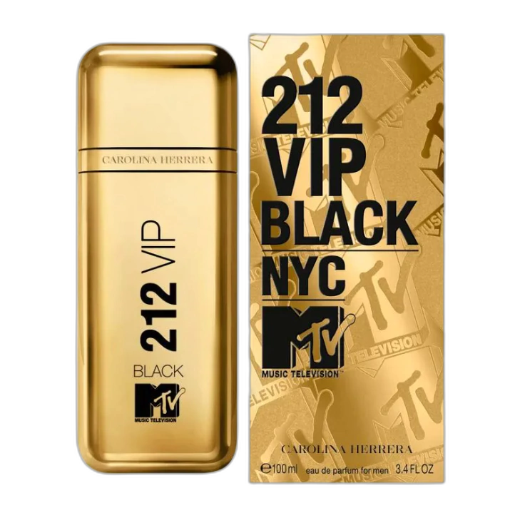 Frasco do perfume 212 VIP Black MTV