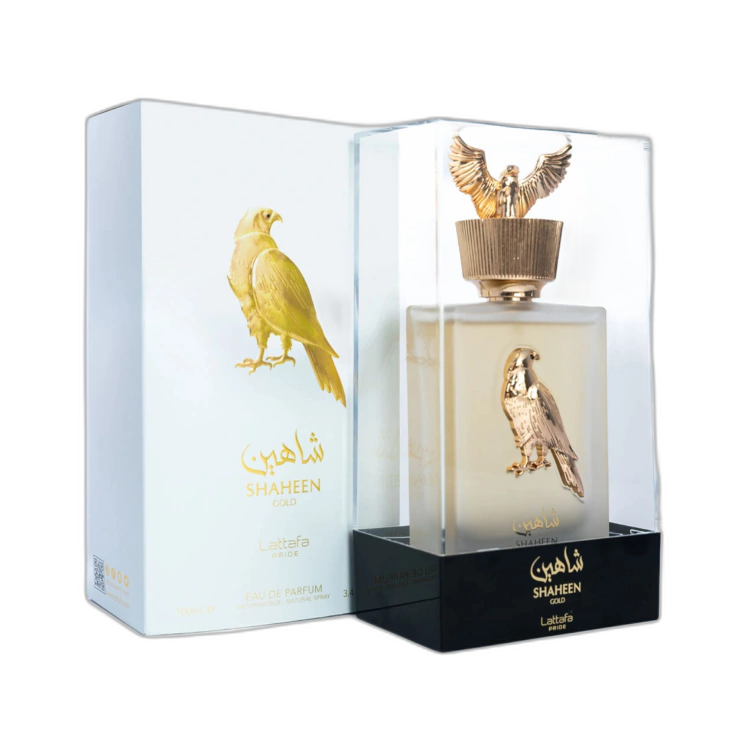 Frasco do perfume Shaheen Gold