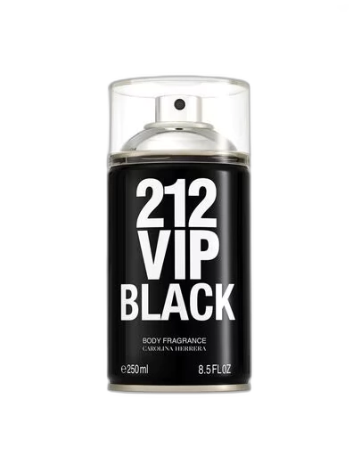 Frasco do perfume 212 VIP Men Black Body Spray