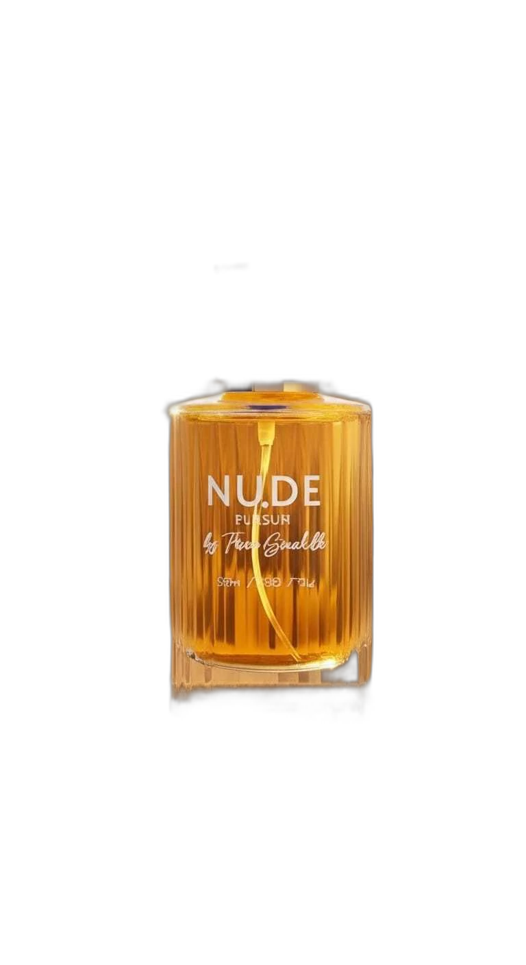 Frasco do perfume Perfume NU.DE Por Thaís Giraldelli: Elegância Solar e Sofisticação