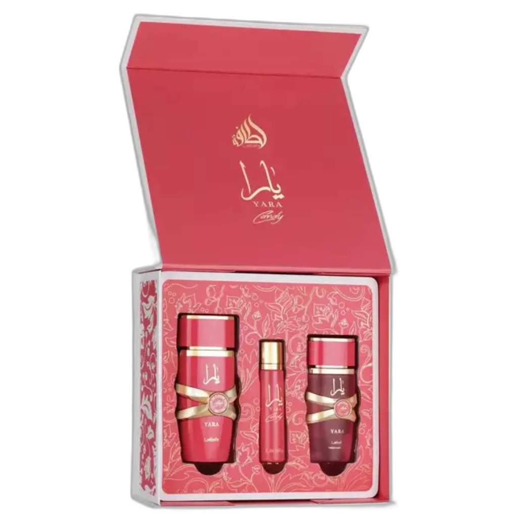 Frasco do perfume Kit Yara Candy